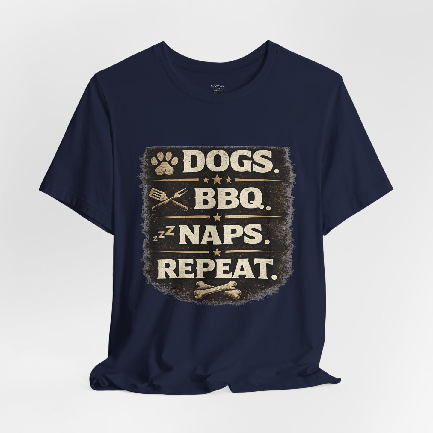 Dogs BBQ Naps Repeat T-Shirt