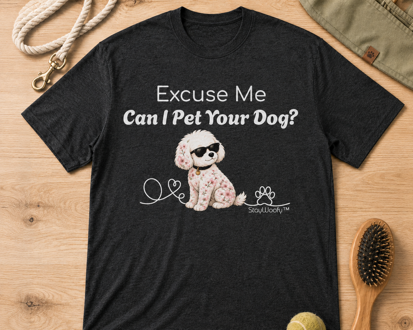 Pretty Cool Woofy: Excuse Me, Can I Pet Your Dog - T-Shirt