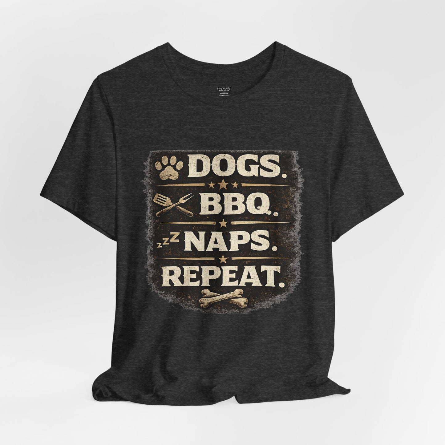 Dogs BBQ Naps Repeat T-Shirt