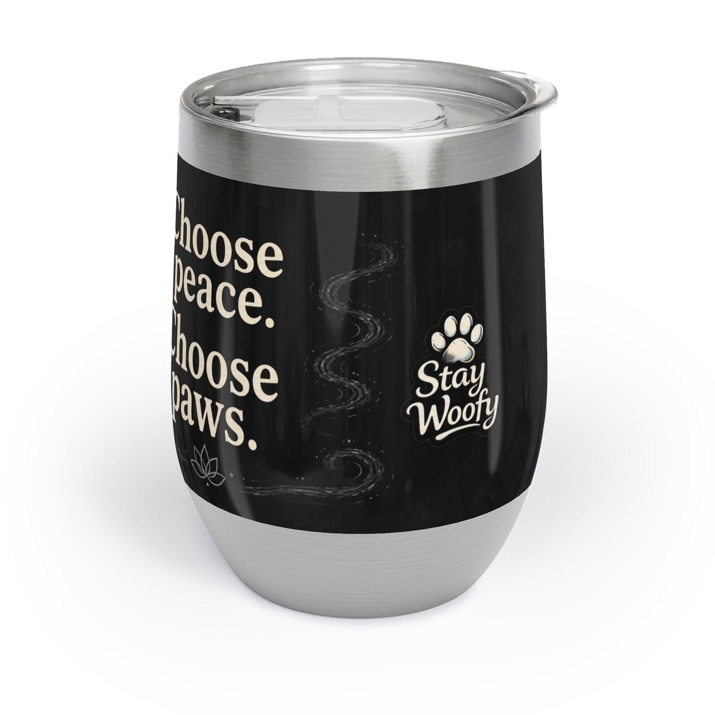 Choose Peace, Choose Paws – 12 oz Insulated Tumbler