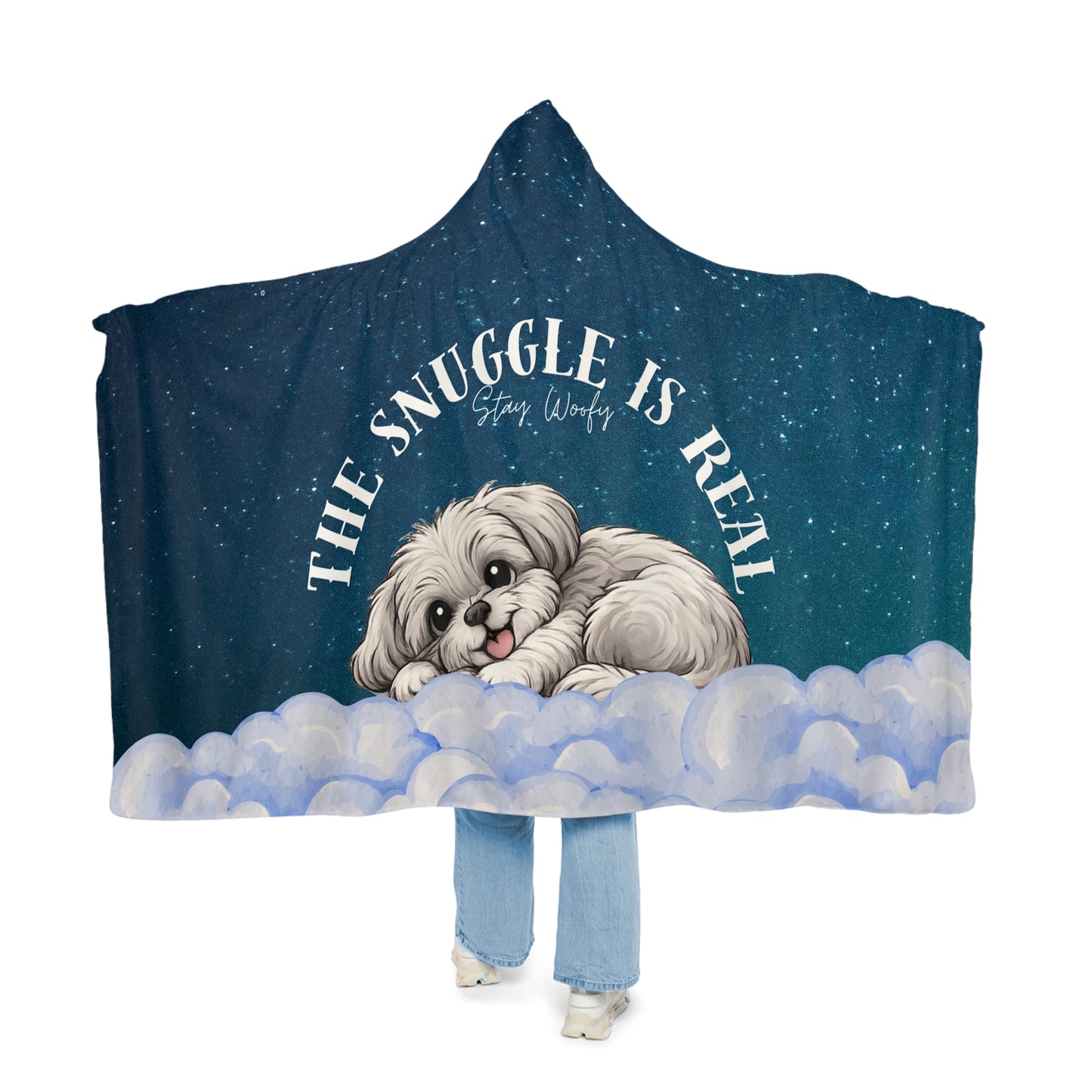 The Snuggle Is Real Hooded Blanket Sherpa or Microfiber