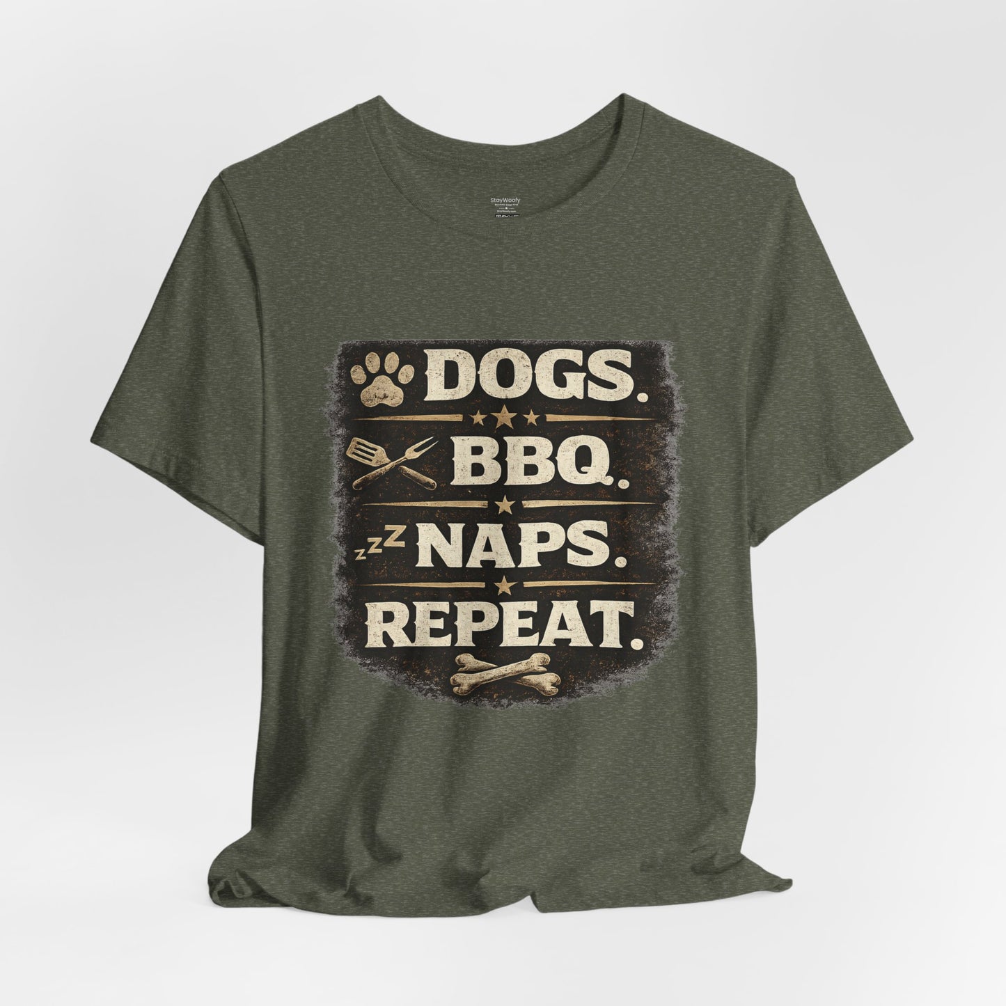 Dogs BBQ Naps Repeat T-Shirt