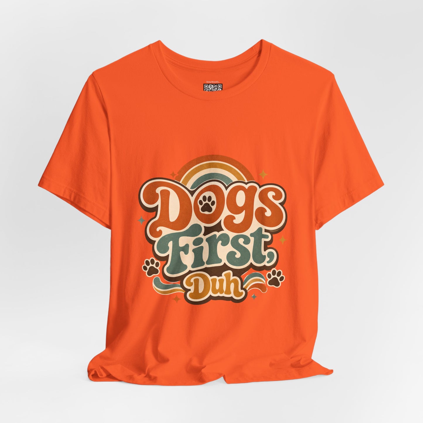 Dogs First Duh  Retro - Tee Shirt