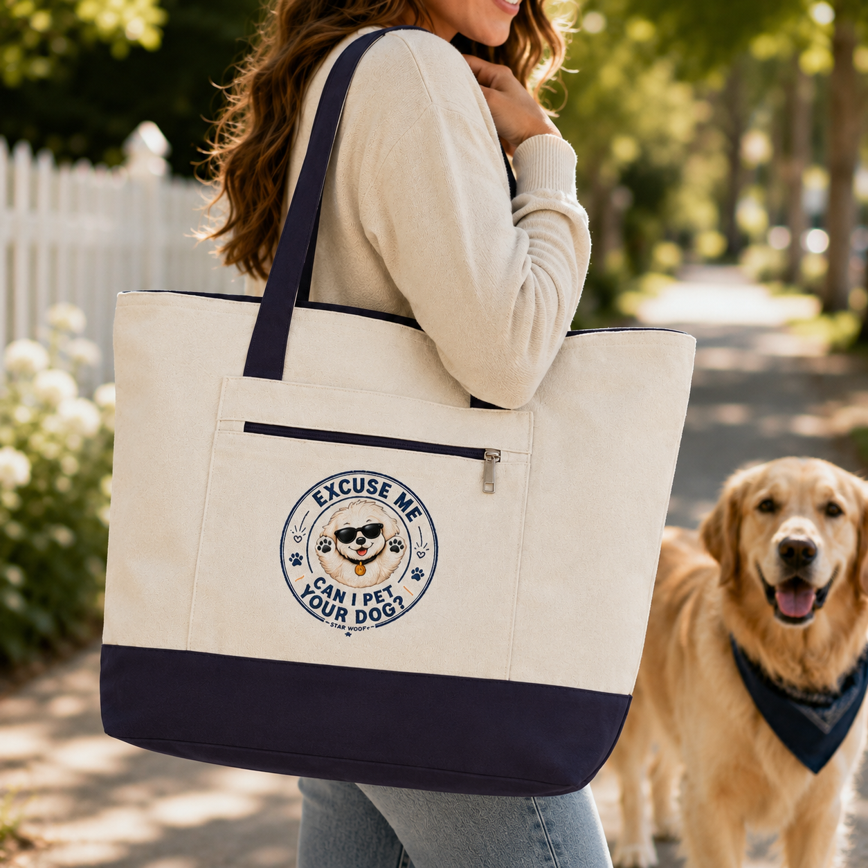 Excuse Me Can I Pet Your Dog? Everyday Tote Bag