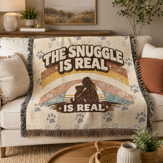 The Snuggle Is Real Woven Blanket